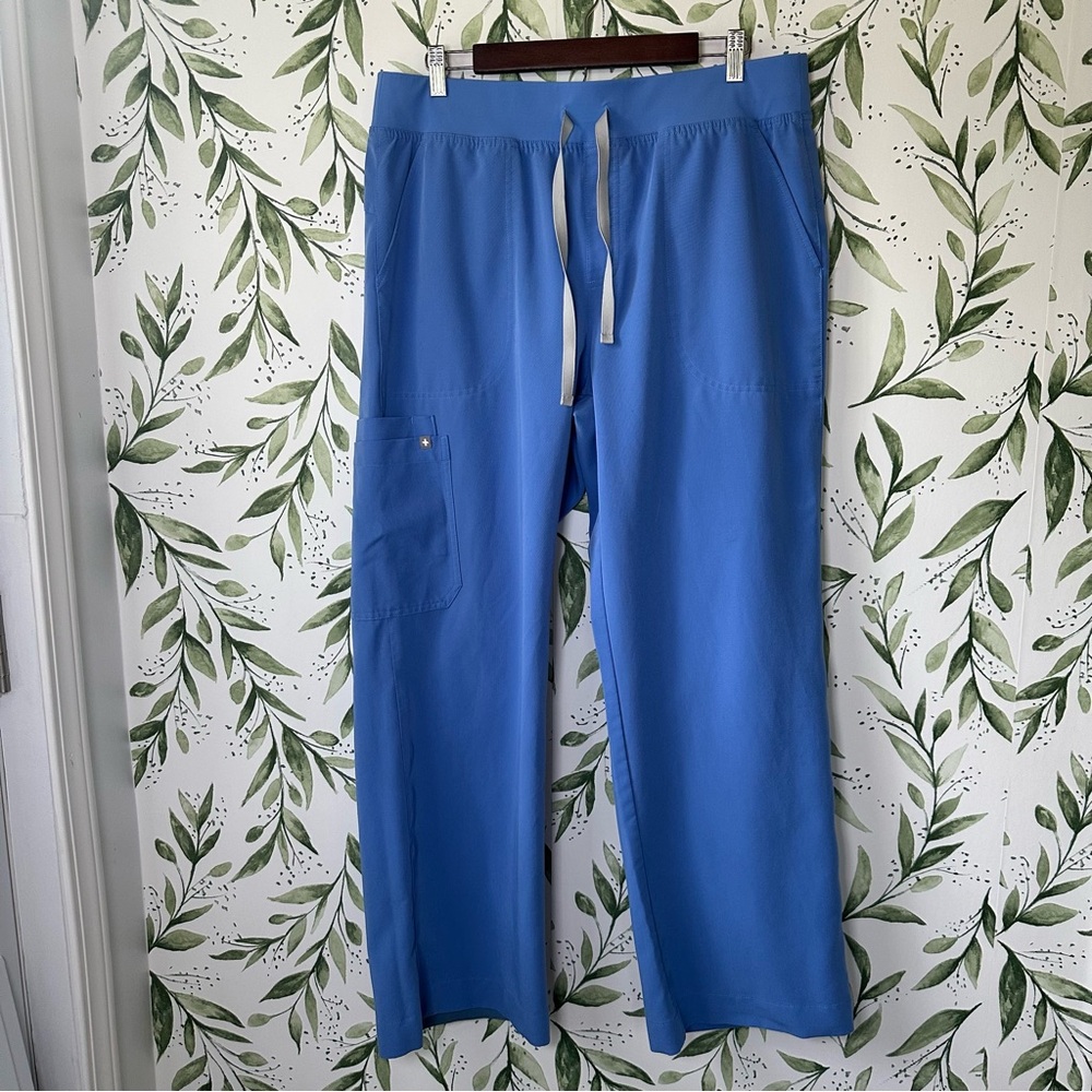 Figs Wide Leg Scrub Pants. Blue. XL. Minor flaw.